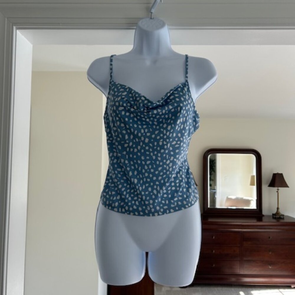 Urban Outfitters Blue Printed Cowl Neck Cami – XS